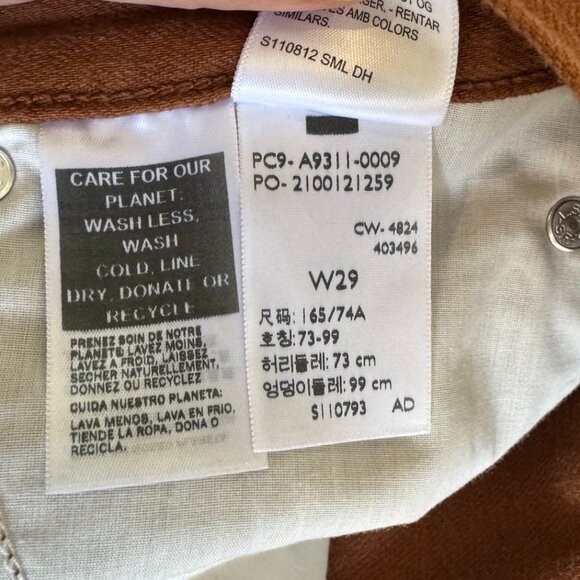 Levi's Premium High Rise Baggy Linen Blend Lightweight Women's Shorts | Size 29 - Picture 11 of 11